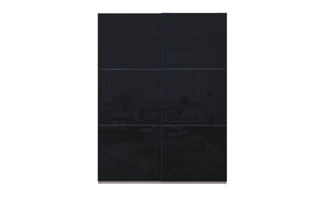 Tolóajtós gardróbszekrény Doros G-Caiser Kasmír / Fekete 2 üveg 3 rész 180x60x240 (42005326)