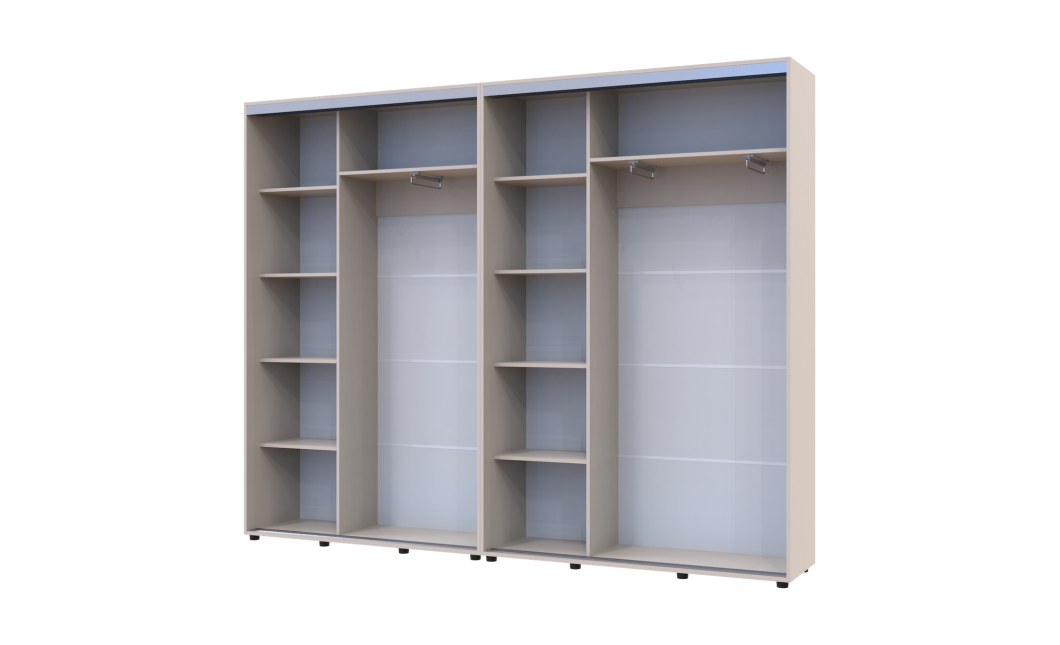 Tolóajtós gardróbszekrény Doros Sigma Slim kasmír 2+2 ajtó 270x45x214.4 (42005600)