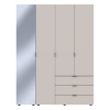 Nyílóajtós gardróbszekrény Doros Gelár kasmír 3 bútorlap / Tükör 155x49,5x203,4 (80737657)