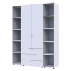 Gardróbszekrény szett Doros Gelár 2 nyitott polccal Fehér 2 bútorlap 153.9х49.5х203.4 (42005030)