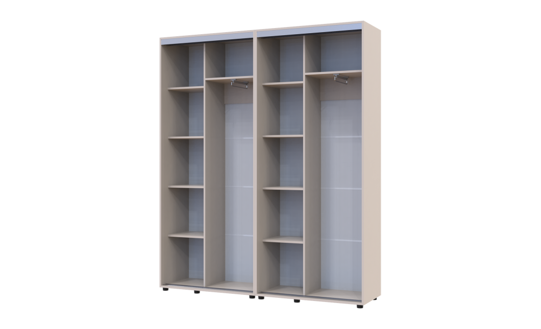 Tolóajtós gardróbszekrény Doros Sigma Slim kasmír 2+2 ajtó 180x45x214.4 (42005582)