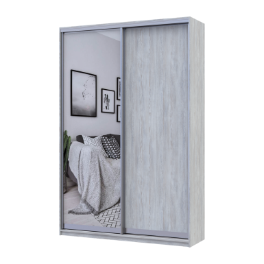 Tolóajtós gardróbszekrény Doros City light Natti Lúc 1 bútorlap / 1 tükör 120x60x225 (80736498)