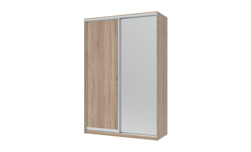 Tolóajtós gardróbszekrény Doros City light Sonoma tölgy 1 bútorlap / 1 tükör 150х60х225 (42002039)