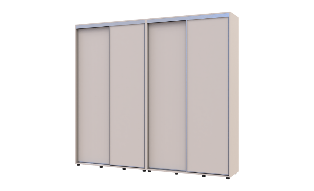 Tolóajtós gardróbszekrény Doros Sigma Slim kasmír 2+2 ajtó 240x45x214.4 (42005594)