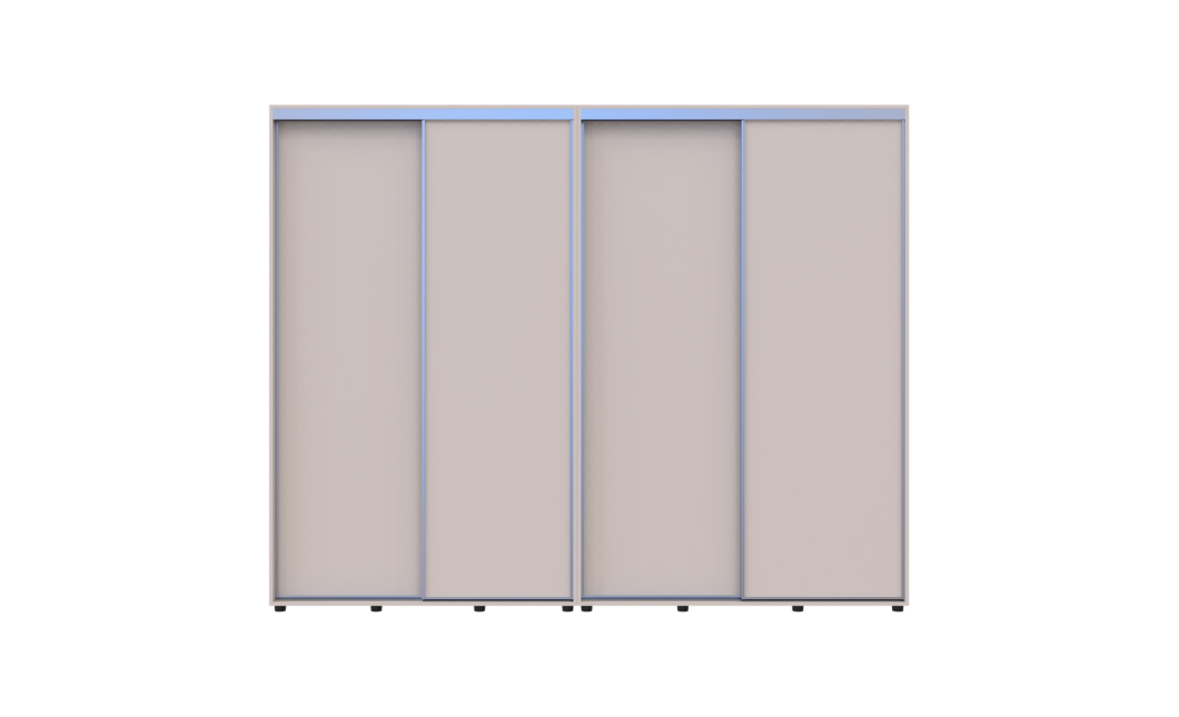 Tolóajtós gardróbszekrény Doros Sigma Slim kasmír 2+2 ajtó 270x45x214.4 (42005600)
