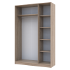 Nyílóajtós gardróbszekrény Doros Promo Sonoma tölgy 3 bútorlap 135x48x204 (80737072)