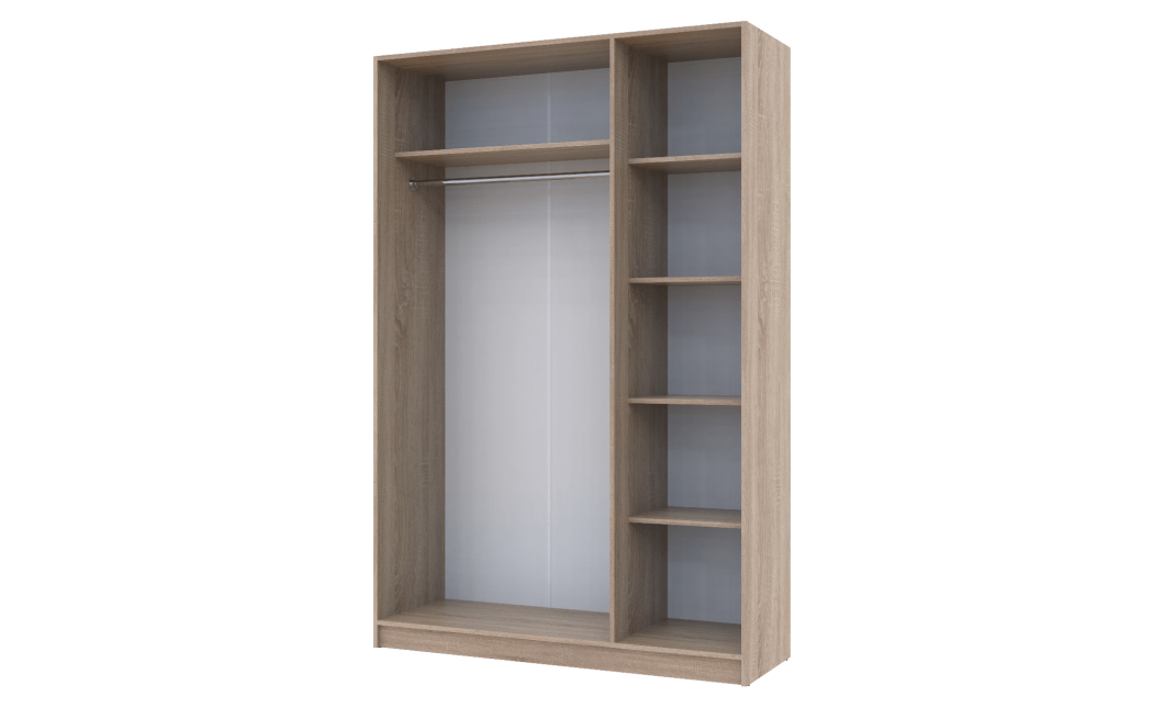 Nyílóajtós gardróbszekrény Doros Promo Sonoma tölgy 3 bútorlap 135x48x204 (80737072)
