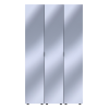 Gardróbszekrény szett 3 Tükör Doros Gelár Grafitszürke 117x49,5x203,4 (42002167)