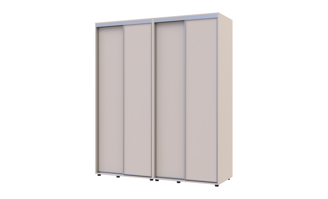 Tolóajtós gardróbszekrény Doros Sigma Slim kasmír 2+2 ajtó 180x60x214.4 (42005583)