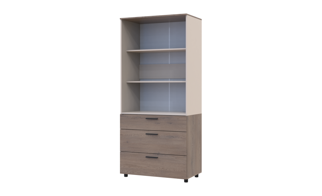 Nyílóajtós gardrobszekrény Doros Thorn Cremona Cannolo/Kasmír 2 ajtó/3 fiók polcokkal 90x51,6x200 (44900454)