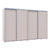 Tolóajtós gardróbszekrény Doros Sigma Slim kasmír 2+2 ajtó 330x60x214.4 (42005613)