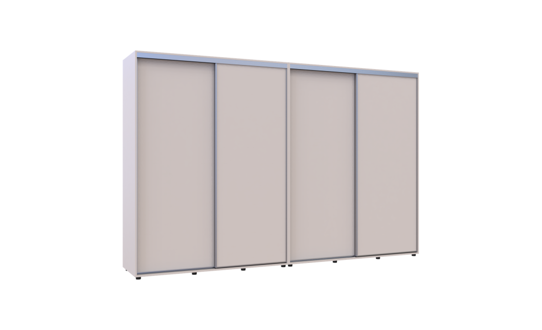 Tolóajtós gardróbszekrény Doros Sigma Slim kasmír 2+2 ajtó 330x60x214.4 (42005613)