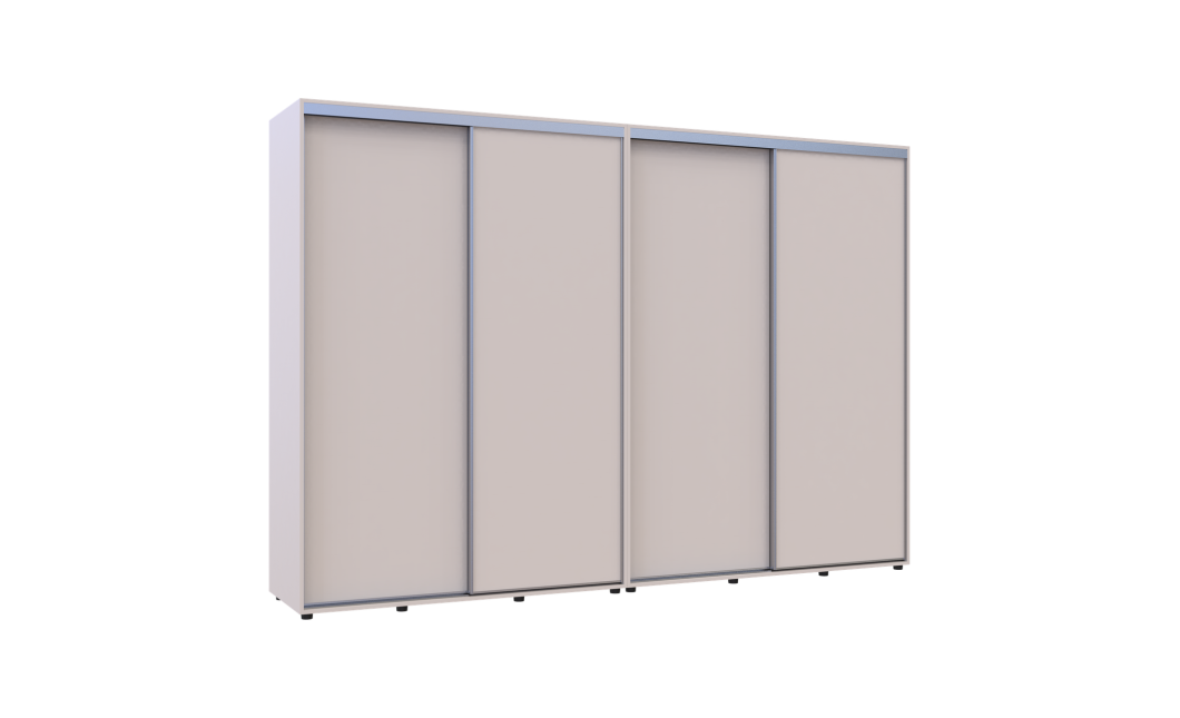 Tolóajtós gardróbszekrény Doros Sigma Slim kasmír 2+2 ajtó 310x60x214.4 (42005609)