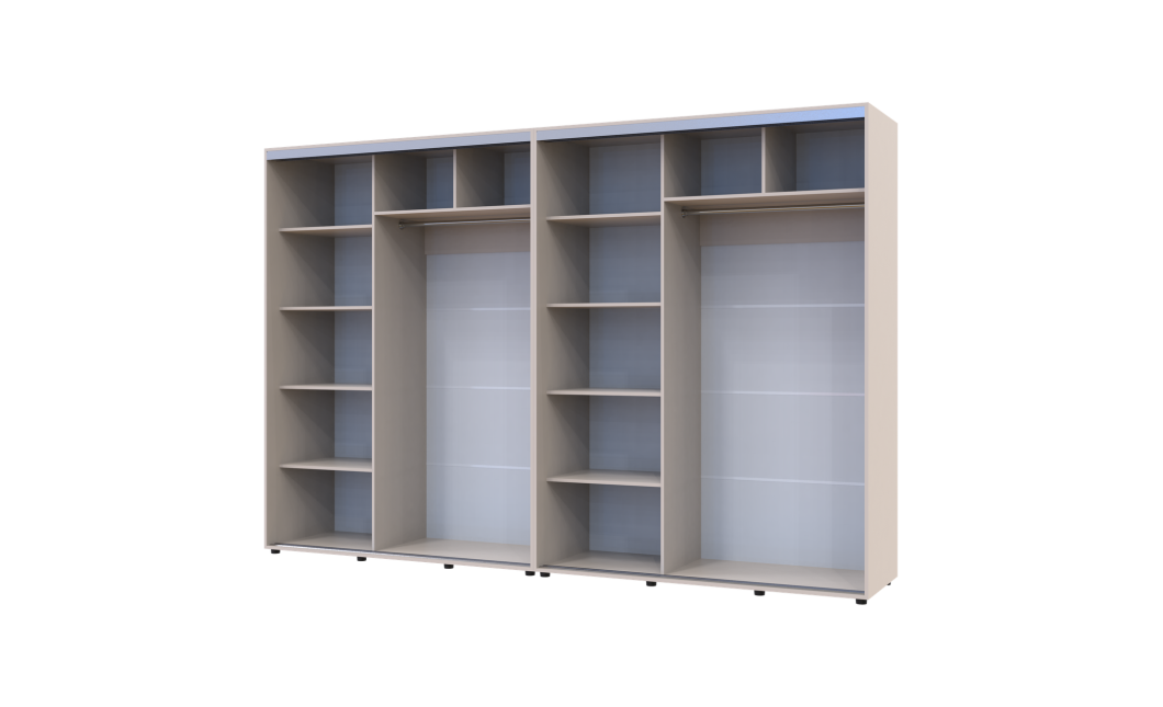 Tolóajtós gardróbszekrény Doros Sigma Slim kasmír 2+2 ajtó 320x60x214.4 (42005611)