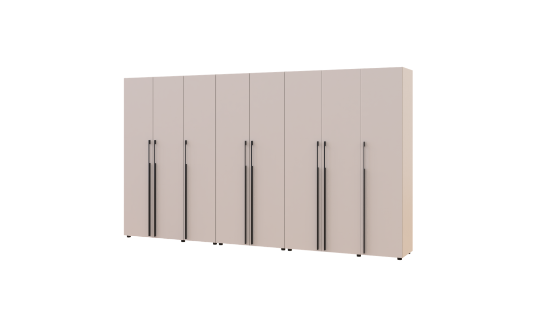 Gardróbszekrény polcokkal és fiókokkal Doros Kasper Kasmír 3+2+3 ajtó 360x48x204 (42005742)