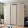 Tolóajtós gardróbszekrény Doros City light Sonoma tölgy 3 bútorlap 225х60х225 (42002137)