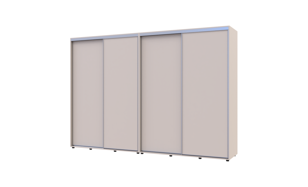 Tolóajtós gardróbszekrény Doros Sigma Slim kasmír 2+2 ajtó 310x60x214.4 (42005609)