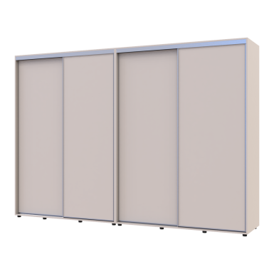 Tolóajtós gardróbszekrény Doros Sigma Slim kasmír 2+2 ajtó 310x60x214.4 (42005609)