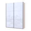 Tolóajtós gardróbszekrény Doros G-Caiser Kasmír / Fehér 2 üveg 3 rész 180x60x240 (42005325)