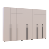 Gardróbszekrény fiókokkal, polcokkal és felsőszekrénnyel Doros Kasper Kasmír 3+2+3 ajtó 360x48x245 (42005744)
