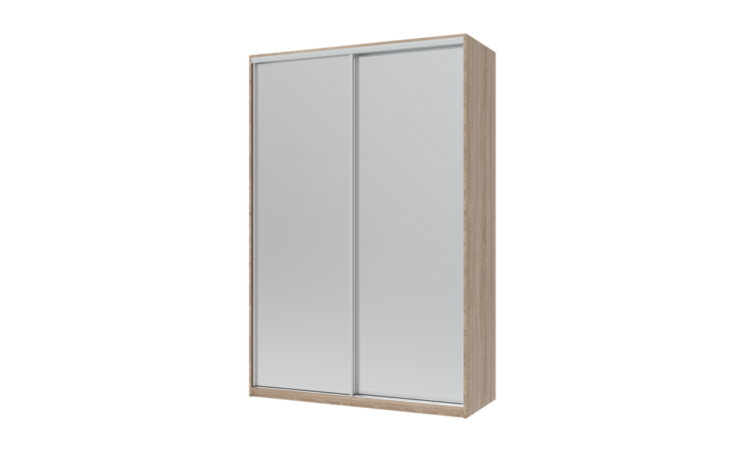 Tolóajtós gardróbszekrény Doros City light Sonoma tölgy 2 tükör 150х60х225 (44900073)