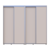 Tolóajtós gardróbszekrény Doros Sigma Slim kasmír 2+2 ajtó 240x60x214.4 (42005595)