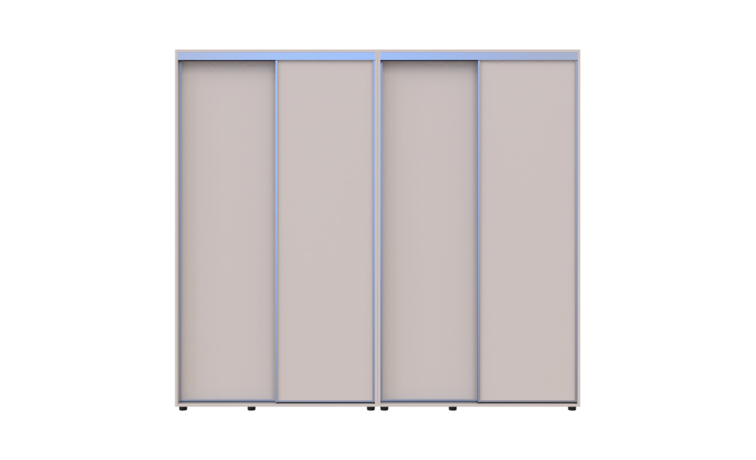 Tolóajtós gardróbszekrény Doros Sigma Slim kasmír 2+2 ajtó 240x60x214.4 (42005595)