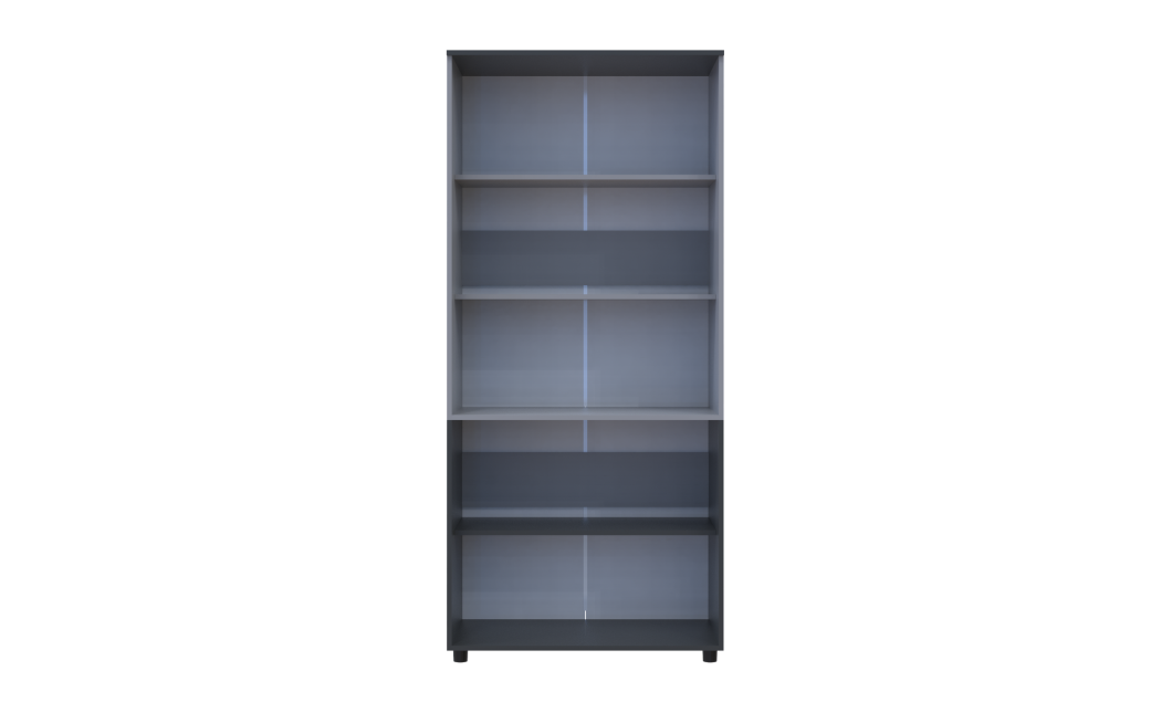 Nyílóajtós gardrobszekrény Doros Thorn Antracit/Szürke 2 ajtó polcokkal 90x51,6x200 (44900472)