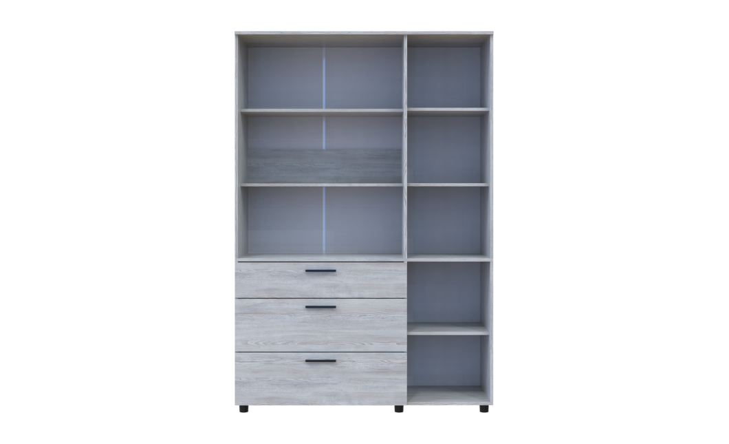 Nyílóajtós gardrobszekrény Doros Thorn Natti Lúcc 3 ajtó/3 fiók polcokkal 135x51,6x200 (44900482)