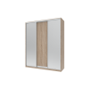 Tolóajtós gardróbszekrény Doros City light Sonoma tölgy 1 bútorlap / 2 tükör 180х60х225 (44900030)