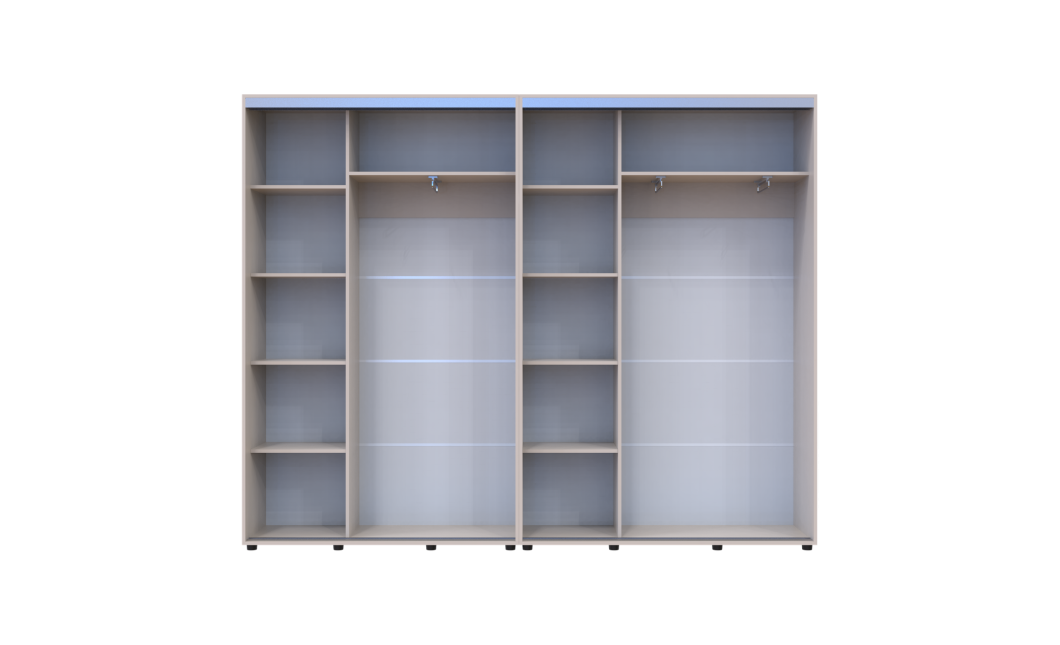 Tolóajtós gardróbszekrény Doros Sigma Slim kasmír 2+2 ajtó 270x45x214.4 (42005600)