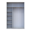 Tolóajtós gardróbszekrény Doros City light Natti Lúc 1 bútorlap / 1 tükör 150x60x225 (80736510)