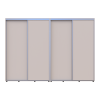 Tolóajtós gardróbszekrény Doros Sigma Slim kasmír 2+2 ajtó 300x60x214.4 (42005607)