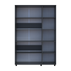 Nyílóajtós gardrobszekrény Doros Thorn Antracit 3 ajtó polcokkal 135x51,6x200 (44900492)