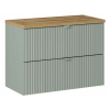 Fürdőszoba bútor szett 80 cm tölgyfa munkalappal (20090034)