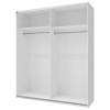 Gardróbszekrény Doros L-Caiser Fehér / Fehér Klondike 2 bútorlap 180x60x213 (42004001)