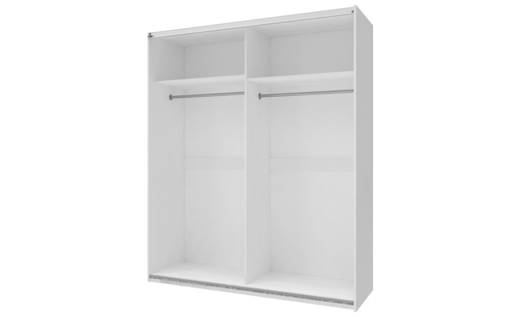 Gardróbszekrény Doros L-Caiser Fehér / Fehér Klondike 2 bútorlap 180x60x213 (42004001)