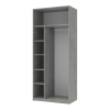 Nyílóajtós gardróbszekrény Doros Ken Beton/Fehér 2 bútorlap 90x52x210 (80737020)