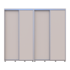 Tolóajtós gardróbszekrény Doros Sigma Slim kasmír 2+2 ajtó 250x45x214.4 (42005596)