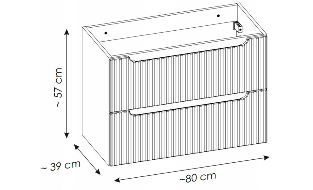 Fürdőszoba bútor szett 80 cm mosdópulttal (20090039)