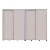 Tolóajtós gardróbszekrény Doros Sigma Slim kasmír 2+2 ajtó 300x45x214.4 (42005606)