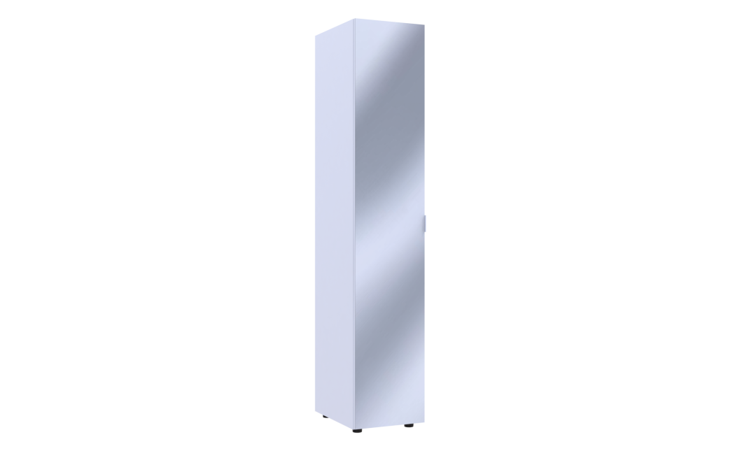 Nyílóajtós gardróbszekrény Doros Gelár Fehér Tükör 39x49,5x203,4 (44900242)