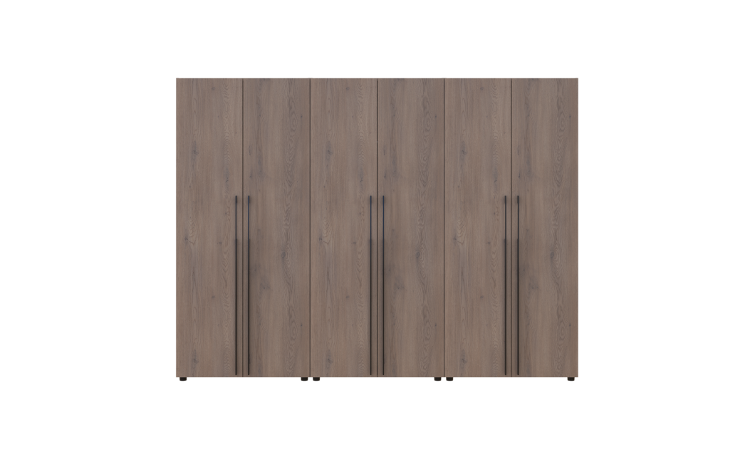 Gardróbszekrény polcokkal és fiókokkal Doros Kasper Cremona Cannolo 2+2+2 ajtó 270x48x204 (42005731)