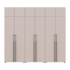 Gardróbszekrény fiókokkal, polcokkal és felsőszekrénnyel Doros Kasper Kasmír 2+2+2 ajtó 270x48x245 (42005732)