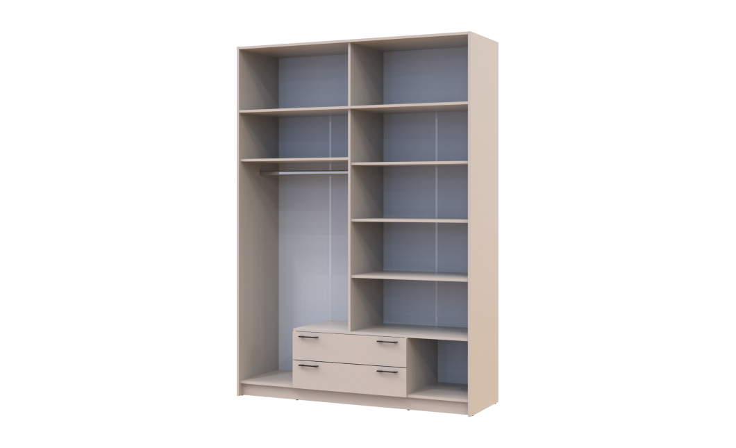 Nyílóajtós gardrobszekrény Doros Rondi felsőszekrénnyel Kasmír 4 ajtós 160x52x236 (80738479)