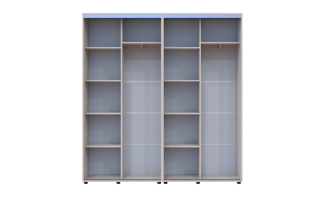 Tolóajtós gardróbszekrény Doros Sigma Slim kasmír 2+2 ajtó 200x45x214.4 (42005586)