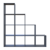 Polcrendszer Doros Step 4x4 Grafit nyitott 136.2х28.8х140.7 (41516167)
