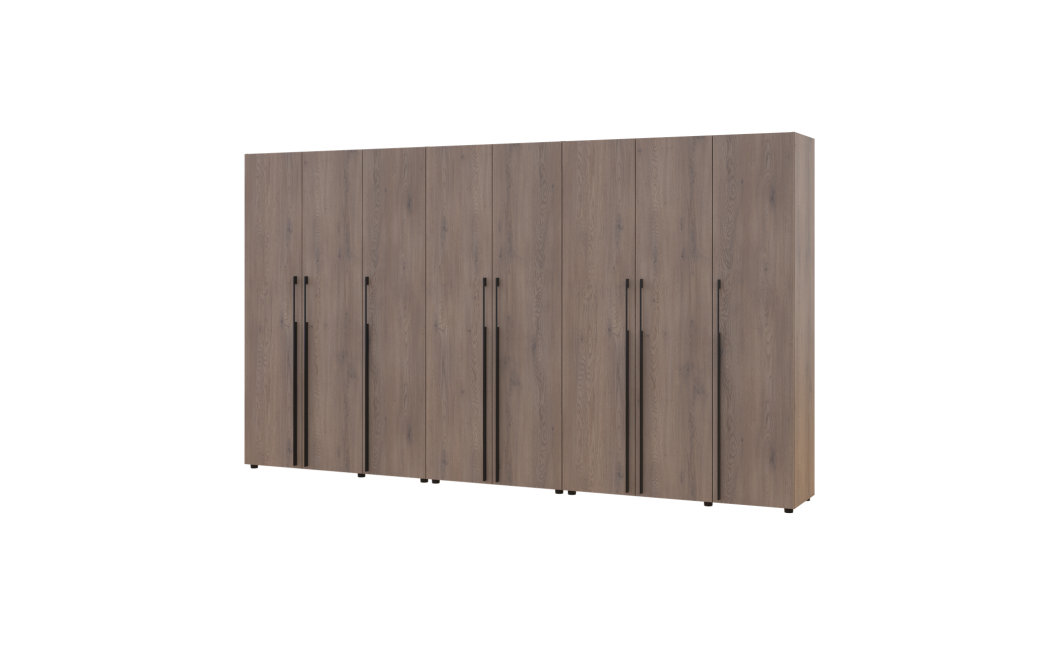Gardróbszekrény polcokkal és fiókokkal Doros Kasper Cremona Cannolo 3+2+3 ajtó 360x48x204 (42005743)