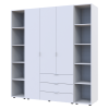 Gardróbszekrény szett Doros Gelár 2 nyitott polccal Fehér 3 bútorlap 192,6x49,5x203,4 (42005035)