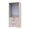 Nyílóajtós gardrobszekrény Doros Thorn Kasmír 2 ajtó/3 fiók vállfás 90x51,6x200 (44900449)